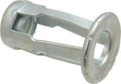 Au-Ve-Co Products - 1/4-20 UNC Thread, Zinc Plated, Steel, Screwdriver Installed Rivet Nut - 3/16 to 3/8" Grip, 5/8" Flange Diam, 0.919" Long - Best Tool & Supply