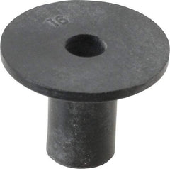 Au-Ve-Co Products - #8-32, 3/4" Diam x 0.062" Thick Flange, Rubber Insulated Rivet Nut - UNC Thread, Neoprene, 1/2" Long x 5/16" Body Diam, 0.575" OAL - Best Tool & Supply