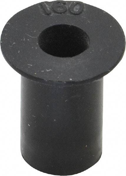 Au-Ve-Co Products - #10-32, 0.562" Diam x 0.04" Thick Flange, Rubber Insulated Rivet Nut - UNF Thread, Neoprene, 5/8" Long x 0.377" Body Diam, 0.665" OAL - Best Tool & Supply