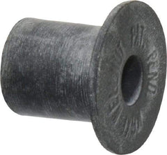 Au-Ve-Co Products - M6x1.00, 0.787" Diam x 0.051" Thick Flange, Rubber Insulated Rivet Nut - Metric Coarse Thread, Neoprene, 0.579" Long x 1/2" Body Diam, 0.63" OAL - Best Tool & Supply