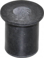 Au-Ve-Co Products - M6x1.00, 0.63" Diam x 0.051" Thick Flange, Rubber Insulated Rivet Nut - Metric Coarse Thread, Neoprene, 0.579" Long x 1/2" Body Diam, 0.63" OAL - Best Tool & Supply