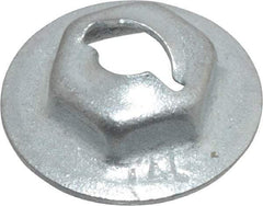 Value Collection - 5/32" Hole Diam, 9/16" OD, 3/8" Width Across Flats Washer Lock Nut - Zinc-Plated Spring Steel, For Use with Non Threaded Fasteners - Best Tool & Supply