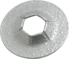 Value Collection - 3/8" OD, Spring Steel Push Nut - Zinc-Plated, 1/8" Shaft Diam - Best Tool & Supply