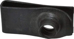 Au-Ve-Co Products - 1/4-20 Screw, 0.025 to 0.15" Thick, Spring Steel Extruded Tapped Hole U Nut - 25/32" Center Edge, Black Phosphate Finish - Best Tool & Supply