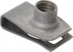 Au-Ve-Co Products - 5/16-18 Screw, 0.025 to 0.15" Thick, Spring Steel Extruded Tapped Hole U Nut - 9/16" Center Edge, Black Phosphate Finish - Best Tool & Supply