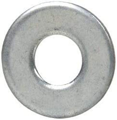 Value Collection - #8 Screw, Steel SAE Flat Washer - 3/16" ID x 7/16" OD, 3/64" Thick, Zinc-Plated Finish - Best Tool & Supply