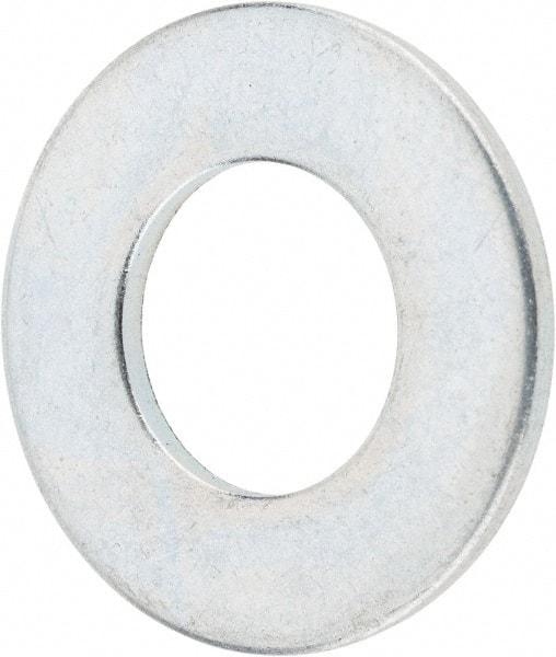 Value Collection - 3/8" Screw, Steel SAE Flat Washer - 13/32" ID x 13/16" OD, 1/16" Thick, Zinc-Plated Finish - Best Tool & Supply