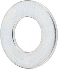 Value Collection - 3/8" Screw, Steel SAE Flat Washer - 13/32" ID x 13/16" OD, 1/16" Thick, Zinc-Plated Finish - Best Tool & Supply