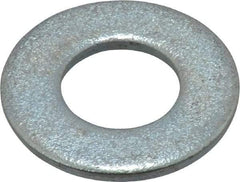 Value Collection - 1/2" Screw, Steel SAE Flat Washer - 17/32" ID x 1-1/16" OD, 3/32" Thick, Zinc-Plated Finish - Best Tool & Supply