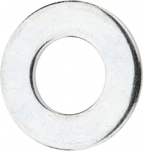 Value Collection - 9/16" Screw, Steel SAE Flat Washer - 19/32" ID x 1-3/16" OD, 3/32" Thick, Zinc-Plated Finish - Best Tool & Supply