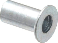 Value Collection - #8-32, 0.01 to 0.08" Grip, #2, Steel Standard Rivet Nut - Flat Head - Best Tool & Supply