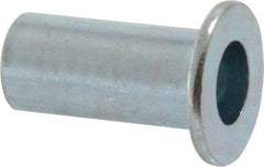 Value Collection - #10-24, 0.01 to 0.08" Grip, Steel Standard Rivet Nut - Drill Size Letter F, Flat Head - Best Tool & Supply