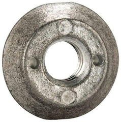 Made in USA - 3/8-16, Alloy Steel, Zinc Plated, Right Hand Spherical Fixture Nut - 1/4" High - Best Tool & Supply