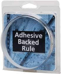 Made in USA - 3 Ft. Long x 1/2 Inch Wide, 1/32 Inch Graduation, Silver, Mylar Adhesive Tape Measure - Reads Left to Right, Horizontal Scale - Best Tool & Supply