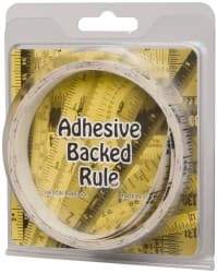 Made in USA - 12 Ft. Long x 1/2 Inch Wide, 1/16 Inch Graduation, Clear, Mylar Adhesive Tape Measure - Reads Left to Right, Horizontal Scale - Best Tool & Supply