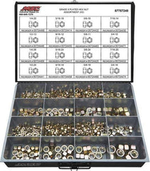 Value Collection - 1/4-20 to 3/4-16 Thread, 765 Piece Alloy Steel Nut Assortment - Grade 8 - Best Tool & Supply