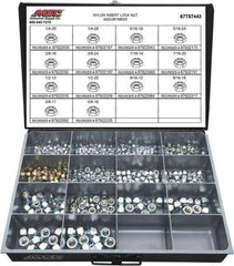 Value Collection - 1/4-20 to 5/8-18 Thread, 435 Piece Steel Nut Assortment - Grade 2 - Best Tool & Supply