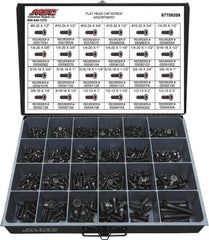 Value Collection - 965 Piece Alloy Steel Flat Head Cap Screws - #8-32 to 1/2-13 Thread - Best Tool & Supply