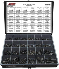 Value Collection - 375 Piece Alloy Steel Socket Head Cap Screws - 1/4-20 to 5/8-11 Thread - Best Tool & Supply