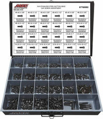 Value Collection - 690 Piece Alloy Steel Socket Head Cap Screws - #4-40 to 5/16-18 Thread - Best Tool & Supply