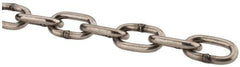 Campbell - 3/16" Welded Stainless Steel Chain - 1,200 Lb Capacity, Stainless Steel, Bright Finish - Best Tool & Supply