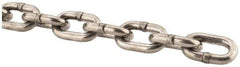 Campbell - 9/32" Welded Stainless Steel Chain - 2,000 Lb Capacity, Stainless Steel, Bright Finish - Best Tool & Supply