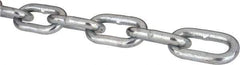 Peerless Chain - 1/4" Welded High Test Chain - 2,600 Lb Capacity, Grade 43, Carbon Steel, Zinc Plated Finish - Best Tool & Supply