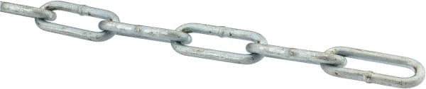 Peerless Chain - #2 Welded Straight Link Coil Chain - 310 Lb Capacity, Steel, Zinc Plated Finish - Best Tool & Supply