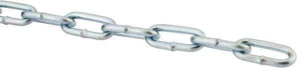 Campbell - #3/0 Welded Straight Link Coil Chain - 605 Lb Capacity, Steel, Zinc Plated Finish - Best Tool & Supply