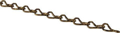 Made in USA - 0.047" Diam Brass Single Jack Chain - 4 Lb Load Limit, 31 Links per Foot, #18 - Best Tool & Supply