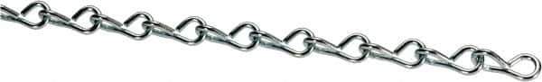 Made in USA - 0.047" Diam Steel Single Jack Chain - 5 Lb Load Limit, #18, Zinc Plated Finish - Best Tool & Supply