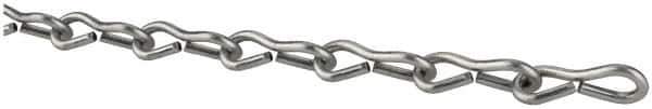 Made in USA - 0.062" Diam Steel Single Jack Chain - 10 Lb Load Limit, #16, Zinc Plated Finish - Best Tool & Supply