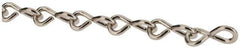 Made in USA - 0.08" Diam Steel Single Jack Chain - 16 Lb Load Limit, #14, Nickel Plated Finish - Best Tool & Supply