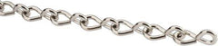 Made in USA - 0.135" Diam Steel Single Jack Chain - 43 Lb Load Limit, #10, Nickel Plated Finish - Best Tool & Supply