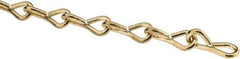 Made in USA - 0.105" Diam Steel Single Jack Chain - 29 Lb Load Limit, #12, Brass Plated Finish - Best Tool & Supply