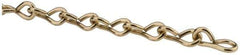 Made in USA - 0.135" Diam Steel Single Jack Chain - 43 Lb Load Limit, #10, Brass Plated Finish - Best Tool & Supply