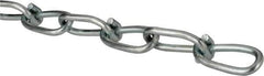 Campbell - 0.148" Diam Steel Double Loop Chain - 305 Lb Load Limit, #3/0, Zinc Plated Finish, 2.17" Inside Length - Best Tool & Supply