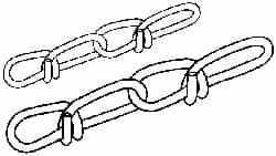 Campbell - 0.08" Diam Steel Double Loop Chain - Best Tool & Supply