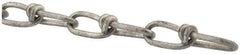 Campbell - 0.162" Diam Steel Double Loop Chain - 365 Lb Load Limit, #4/0, Hot Galvanized Finish, 2.19" Inside Length - Best Tool & Supply