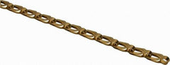 Peerless Chain - 0.018" Diam Brass Plumber's Safety Chain - 23 Lb Load Limit, #2/0, Standard Finish, 0.55" Inside Length - Best Tool & Supply