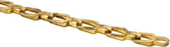 Made in USA - 0.028" Diam Brass Plumber's Safety Chain - 40 Lb Load Limit, #1, Standard Finish, 0.65" Inside Length - Best Tool & Supply