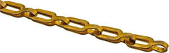 Made in USA - 0.028" Diam Brass Plumber's Safety Chain - 50 Lb Load Limit, #2, Standard Finish, 0.7" Inside Length - Best Tool & Supply