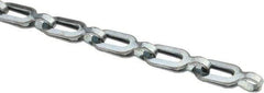 Made in USA - 0.028" Diam Steel Plumber's Safety Chain - 63 Lb Load Limit, #2, Zinc Plated Finish, 0.7" Inside Length - Best Tool & Supply