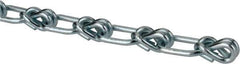 Campbell - 0.12" Diam Steel Single Loop Chain - 265 Lb Load Limit, #1/0, Zinc Plated Finish, 1.29" Inside Length - Best Tool & Supply