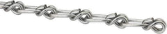 Made in USA - 0.135" Diam Steel Single Loop Chain - 340 Lb Load Limit, #2/0, Zinc Plated Finish, 1.48" Inside Length - Best Tool & Supply