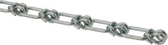 Campbell - 0.162" Diam Steel Single Loop Chain - 485 Lb Load Limit, #4/0, Zinc Plated Finish, 1.8" Inside Length - Best Tool & Supply