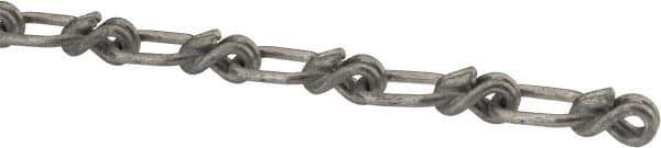 Campbell - 0.12" Diam Steel Single Loop Chain - 265 Lb Load Limit, #1/0, Hot Galvanized Finish, 1.29" Inside Length - Best Tool & Supply