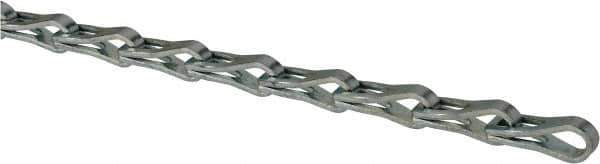 Made in USA - 0.042" Diam Steel Sash Chain - 95 Lb Load Limit, #25, Zinc Plated Finish - Best Tool & Supply