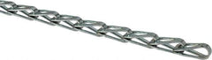 Made in USA - 0.035" Diam Steel Sash Chain - 105 Lb Load Limit, #35, Zinc Plated Finish - Best Tool & Supply