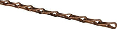 Made in USA - 0.035" Diam Steel Sash Chain - 75 Lb Load Limit, #8, Copper Dipped Finish - Best Tool & Supply